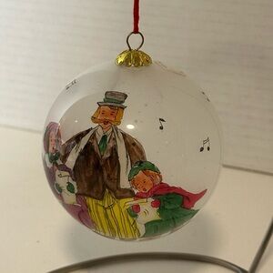 Kurt S. Adler Reverse Hand Painted “Carolers Singing” Ornament